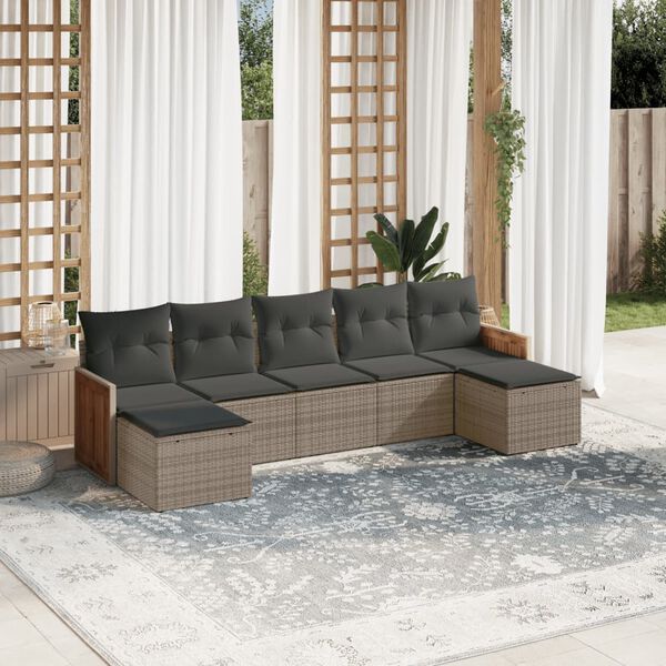 vidaXL Garden Sofa Set Dark Grey