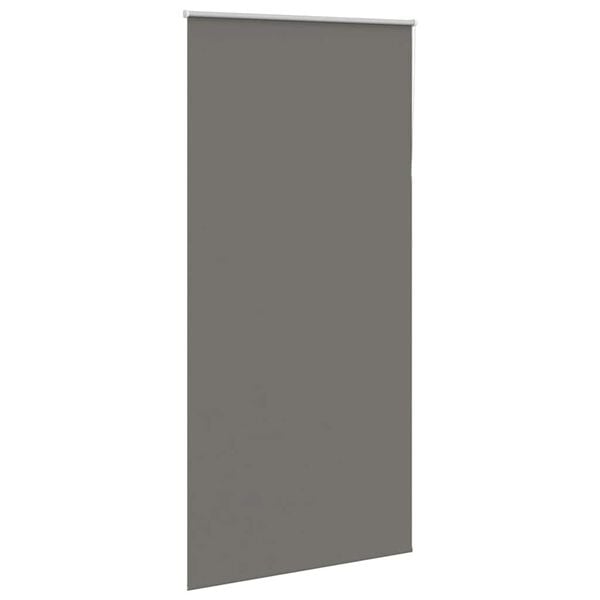 vidaXL Roller Blind Grey 100% Polyester, Aluminum top rail 37.4 x 90.6 in