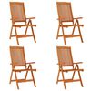 vidaXL Garden Dining Set Reddish-brown Solid eucalyptus wood Medium