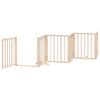 vidaXL Dog Gate with Door Foldable 6 Panels 118.1 " Poplar Wood