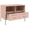 vidaXL TV Cabinet Pink Cold-rolled Steel Medium TV Cabinet Rectangular