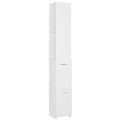 vidaXL Bathroom Cabinet White 9.8"x10.4"x66.9" Engineered Wood