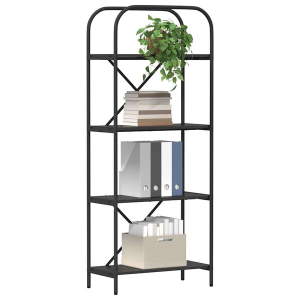 vidaXL Bookshelf Black oak 60 x 30 x 146 cm Engineered wood