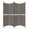 vidaXL 4-Panel Room Divider Anthracite 78.7"x86.6" Fabric