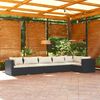 vidaXL Garden Lounge Set Black, Cream