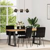 vidaXL Dining Chair Set of 4 Black Velvet (100% polyester), plywood, metal