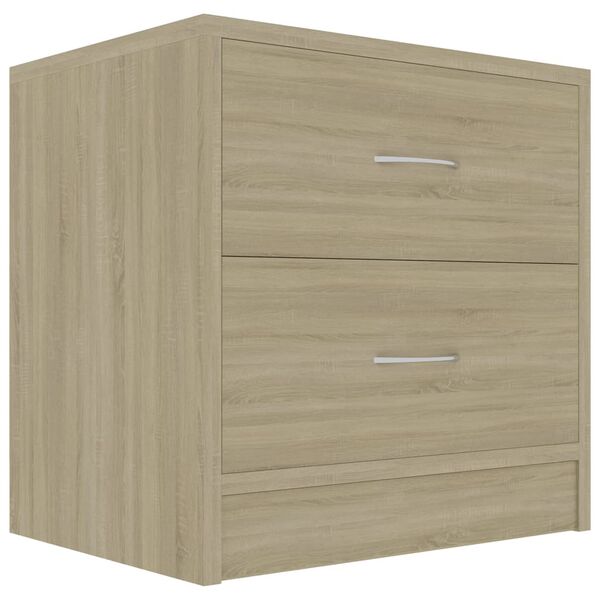 vidaXL Bedside Cabinet Sonoma Oak Engineered Wood Bedside Cabinet