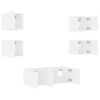 vidaXL TV Wall Unit White Engineered wood Medium TV Wall Unit