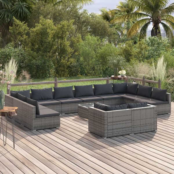 vidaXL Garden Lounge Set Grey