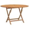 vidaXL Garden Table Natural Teak Solid teak wood Large Foldable
