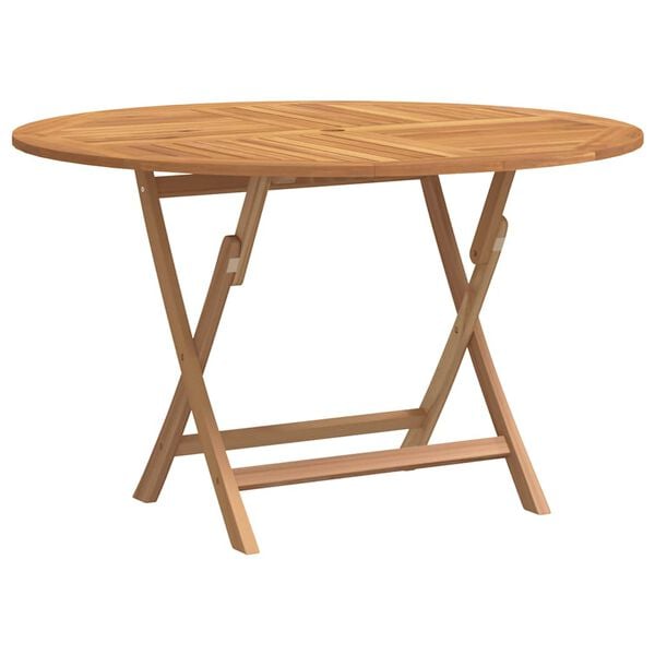 vidaXL Garden Table Natural Teak Solid teak wood Large Foldable