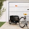 vidaXL Pet Bike Trailer Black Oxford fabric, iron, PVC Medium Durable