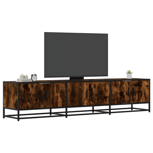 vidaXL TV Cabinet Smoked oak Engineered wood, metal Large TV Cabinet