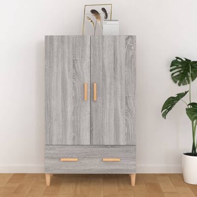 vidaXL Highboard Gray Sonoma 27.6"x12.2"x45.3" Engineered Wood