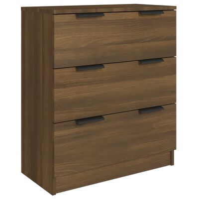 vidaXL 3 Piece Sideboards Brown Oak Engineered Wood