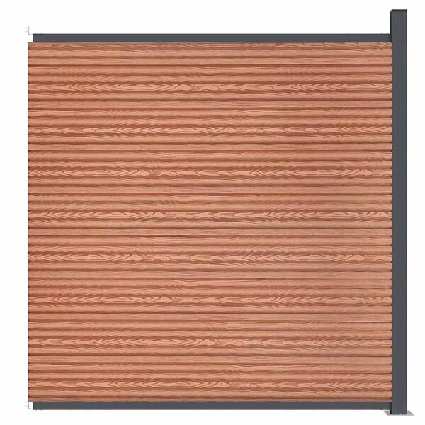 vidaXL Fence Panel WPC Brown 68.1x73.2"