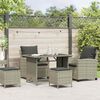 vidaXL Garden Sofa Set Light Grey PE rattan, powder-coated steel Medium