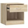 vidaXL Bedside Cabinet Set of 2 Oak Engineered wood, MDF Small