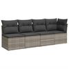 vidaXL Garden Sofa Set Gray PE Rattan 8 Piece Modular