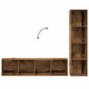 vidaXL Book Cabinet Set of 3 Old Wood Engineered Wood Medium