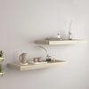 vidaXL Wall Shelf Set of 2 Oak Honeycomb MDF, metal Medium
