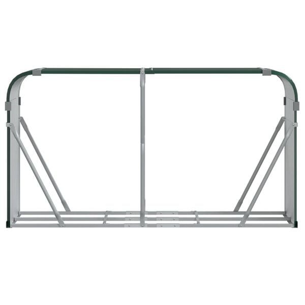 vidaXL Log Holder Green 70.9"x17.7"x39.4" Galvanized Steel