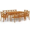vidaXL Garden Dining Set Brown Solid Acacia Wood with an Oiled Finish