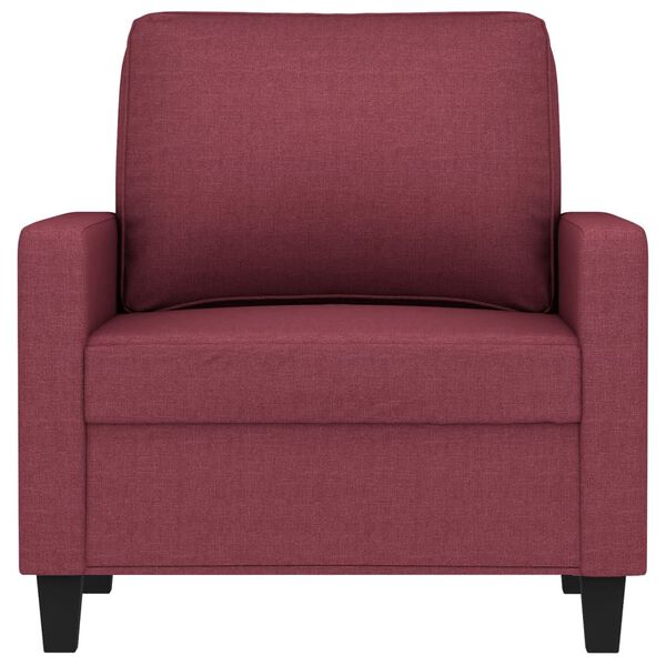 vidaXL Sofa Chair Wine Red Polyester, Metal, Foam Standard Sofa Chair