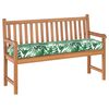 vidaXL Pallet Cushion for Bench Floral Leaf pattern 150 x 40 x 8 cm
