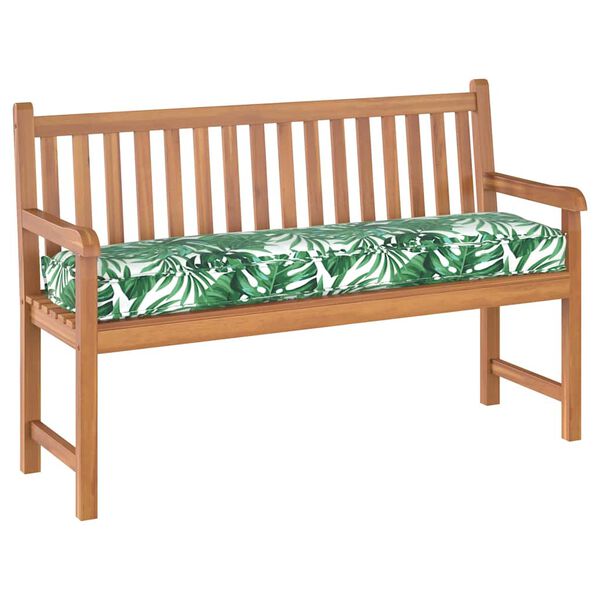 vidaXL Pallet Cushion for Bench Floral Leaf pattern 150 x 40 x 8 cm