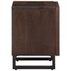vidaXL Bedside Cabinet Brown Solid mango wood, engineered wood, steel