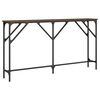 vidaXL Console Table Brown oak Engineered wood Large Adjustable Feet