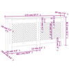 vidaXL Radiator Cover Anthracite 67.7"x7.5"x32.1" MDF
