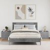 vidaXL Wall-mounted Bedside Cabinet Set of 2 Concrete gray Engineered wood