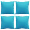 vidaXL Scatter Pillows Plain 4 pcs Turquoise 15.75 x 15.75 in