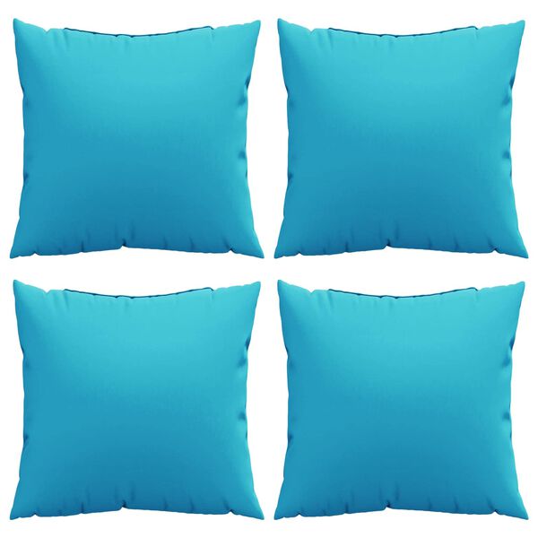 vidaXL Scatter Pillows Plain 4 pcs Turquoise 15.75 x 15.75 in