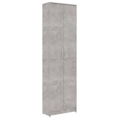 vidaXL Hallway Wardrobe Concrete Gray 21.7"x9.8"x74.4" Engineered Wood