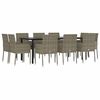 vidaXL Garden Dining Set Black and Grey