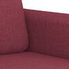 vidaXL Sofa Chair Wine Red 100% Polyester Fabric, Foam, Metal, Textilene