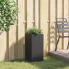 vidaXL Garden Planter Black Powder-coated steel Medium Decorative Inlays