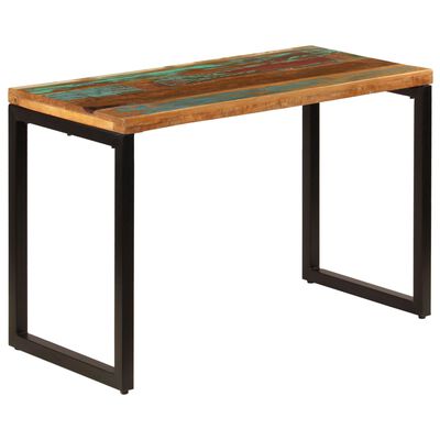 vidaXL Dining Table 45.3"x21.7"x29.9"  Solid Reclaimed Wood and Steel