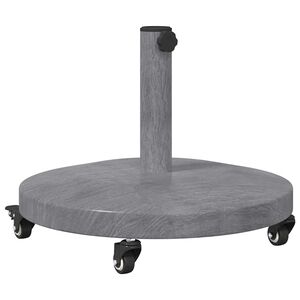 vidaXL Parasol Base Dark Grey Wood look 18.90 x 18.90 x 12.60 in
