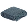 vidaXL Throw Indigo blue 100% cotton 86.6 x 98.4 in Throw Blanket