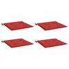 vidaXL Chair Cushion Set of 4 Red Oxford fabric (100% polyester)