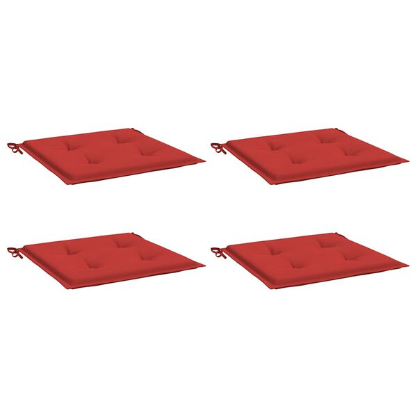 vidaXL Chair Cushion Set of 4 Red Oxford fabric (100% polyester)