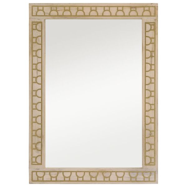 vidaXL Bathroom Mirror Natural Bleach Solid mango wood and glass