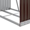 vidaXL Log Holder Brown 31.5"x17.7"x74.8" Galvanized Steel