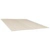 vidaXL Slatted Bed Base Natural wood color Solid Poplar Wood 2 pcs
