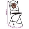 vidaXL Garden Chair Set of 2 Brown, Black, Cream