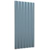 vidaXL Roof Panels 36 pcs Galvanized Steel Gray 31.5"x14.2"